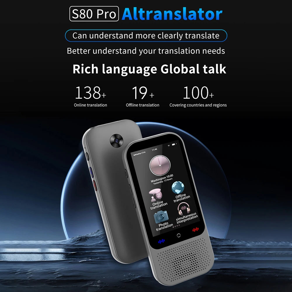 Pro Portable Language Translator Device with 138 Languages